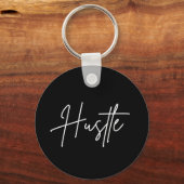 Hustle Keychain – Modern Minimal Design (Voorkant)