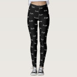 Hustle Leggings<br><div class="desc">Een trendy paar leggings met een origineel ontwerp! Hustle, een eenvoudig maar zinvol woord voor dit typografische ontwerp.</div>