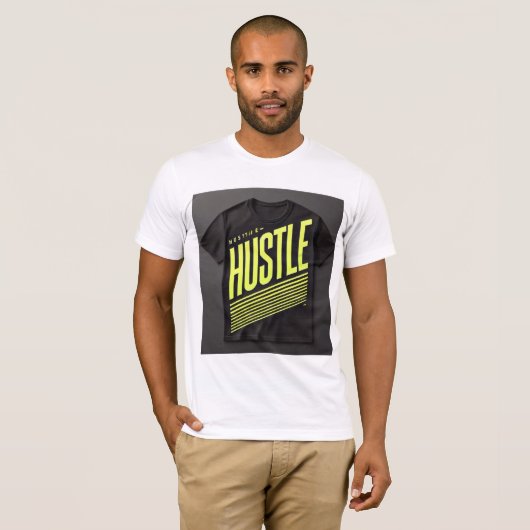 Hustle – Minimalistisch Motivatie T-shirt ontwerp (Voorkant volledig)