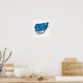 "Hustle Mode On" Motivational Quote Poster (Keuken)