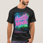 Hustle Mode op Neon Graffiti T-shirt | stedelijk m (Voorkant)