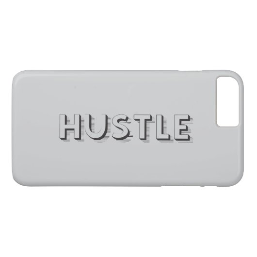 Hustle Modern Typografie Case-Mate iPhone Case (Achterkant (Horizontaal))