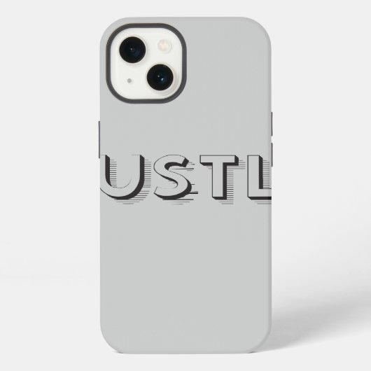 Hustle Modern Typografie iPhone Hoesje (Achterkant)