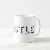 Hustle Modern Typografie Koffiemok (Voorkant rechts)
