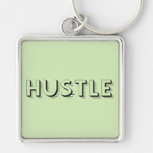 Hustle Modern Typografie Sleutelhanger