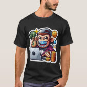 Hustle Monkey - geldmachine grafisch T-shirt (Voorkant)