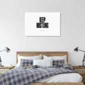 Hustle Motivatie esthetische hoge kwaliteit Canvas Afdruk (Insitu (Slaapkamer))