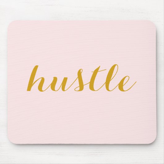 Hustle Mousepad Pink & Gold Muismat (Voorkant)