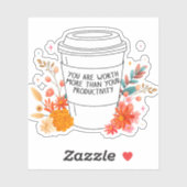 Hustle No Meer Productivity Floral Sticker (Vel)