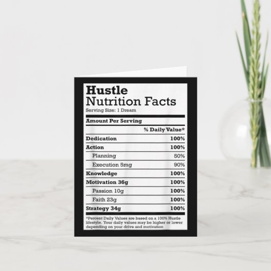 Hustle Nutrition Feit met Kerstmis, Rap Kaart (Voorkant)