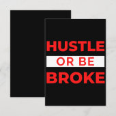 Hustle of be Broke Bedankkaart (Voorkant / Achterkant)