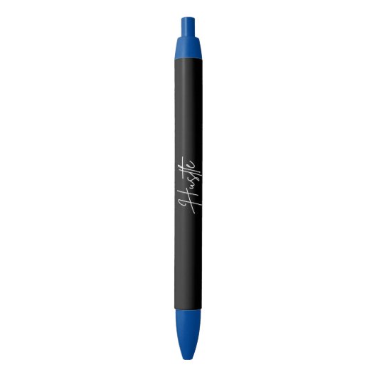 Hustle Quote Pen – Minimaal zwart en wit tekst (Voorkant Verticaal)