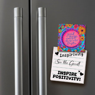 Hustle Quote Roze Bloemen Aanmoediging Girly Magneet