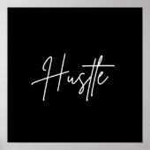 Hustle Quote Wall Art – Modern Minimal Poster (Voorkant)
