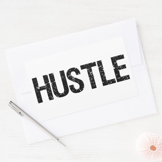Hustle Rechthoekige Sticker (Envelop)
