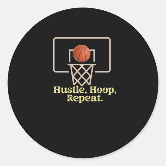 Hustle Ronde Sticker (Voorkant)