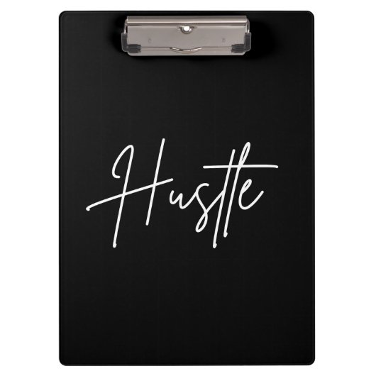 Hustle Script Clipboard – Modern Desk Accessory Klembord (Voorkant)