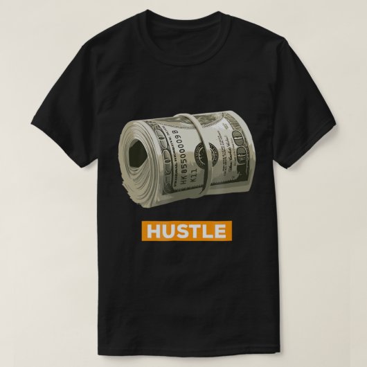Hustle T-Shirt bank-roll money 100 dollarbiljet (Design voorkant)