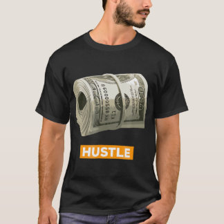 Hustle T-Shirt bank-roll money 100 dollarbiljet