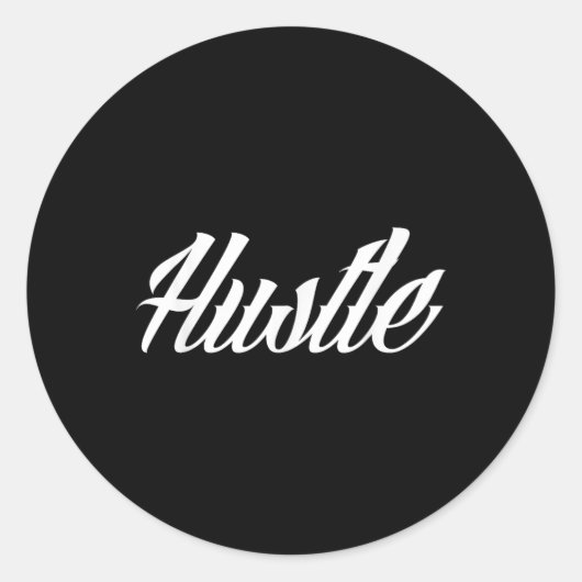 Hustle Tattoo stijl Ronde Sticker (Voorkant)