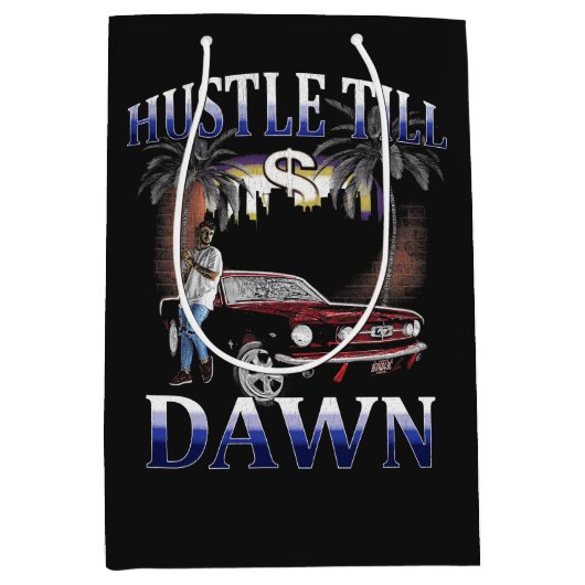 Hustle Till Dawn - Stedelijk ontwerp Medium Cadeauzakje (Voorkant)