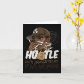 Hustle tot je haters vragen of je zwart inhuurt kaart (Gele Bloem)