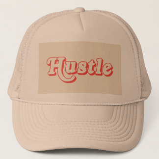 Hustle Trucker Hoed | Retro Typografie Pet |