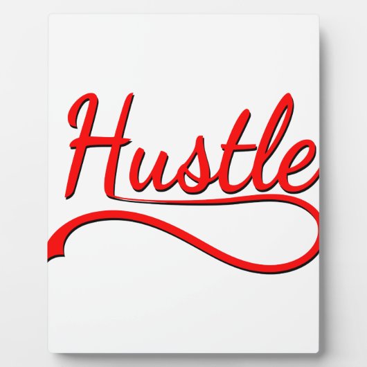 Hustle Typografie Kunst Fotoplaat (Voorkant)