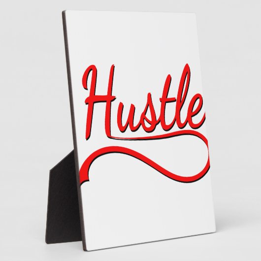 Hustle Typografie Kunst Fotoplaat (Zijkant)