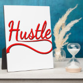 Hustle Typografie Kunst Fotoplaat (Zijkant)