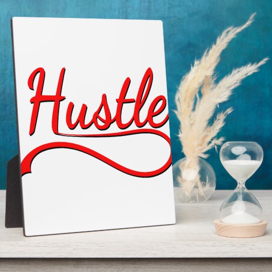 Hustle Typografie Kunst Fotoplaat (Zijkant)