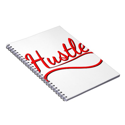 Hustle Typografie Kunst Notitieboek (Rechterzijde)