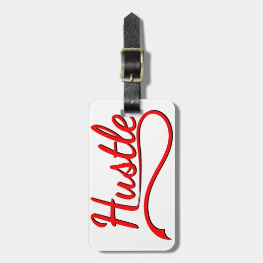 Hustle Typography Art Bagagelabel (Voorkant verticaal)