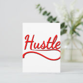 Hustle Typography Art Briefkaart (Staand voorkant)