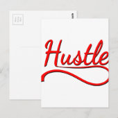 Hustle Typography Art Briefkaart (Voorkant / Achterkant)