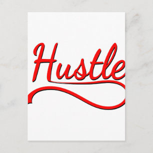 Hustle Typography Art Briefkaart