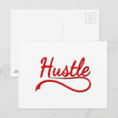 Hustle Typography Art Briefkaart (Voorkant / Achterkant)