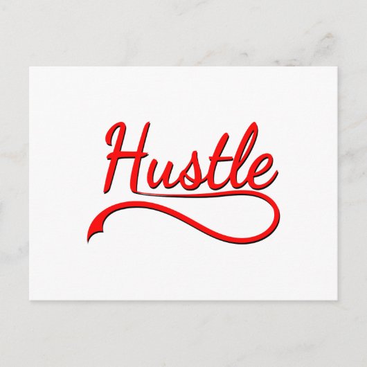 Hustle Typography Art Briefkaart (Voorkant)