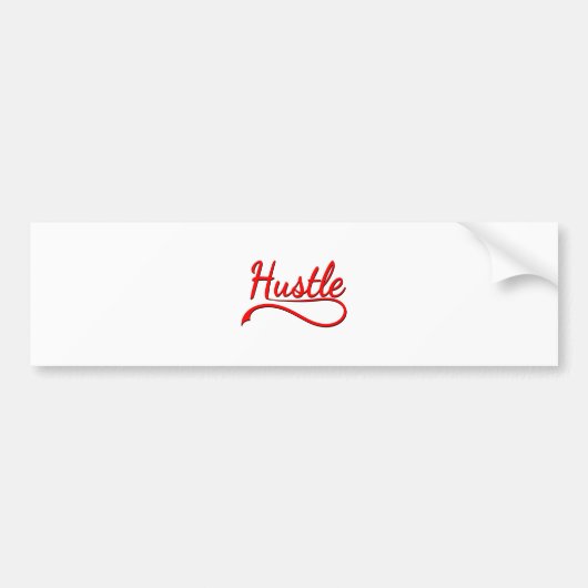 Hustle Typography Art Bumpersticker (Voorkant)
