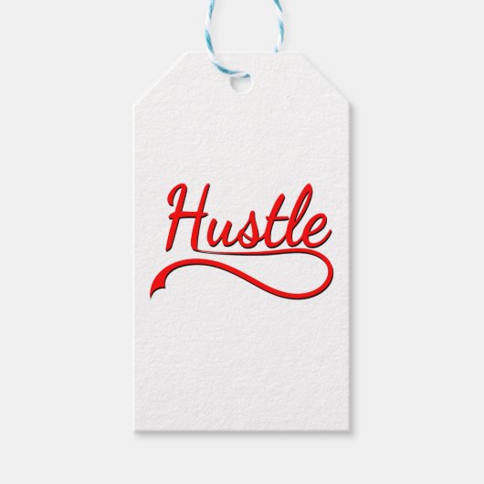 Hustle Typography Art Cadeaulabel (Voorkant)