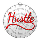 Hustle Typography Art Dartbord (Voorkant)