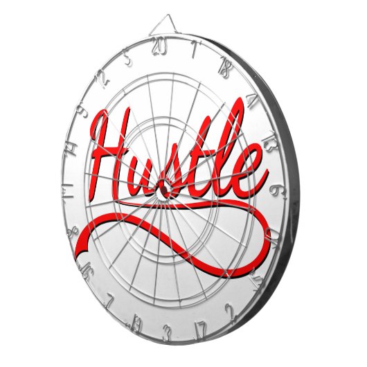 Hustle Typography Art Dartbord (Voorkant Rechts)