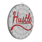 Hustle Typography Art Dartbord (Voorkant Links)