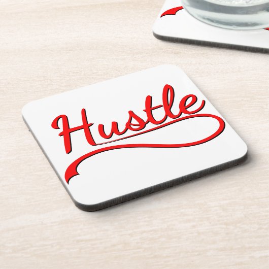 Hustle Typography Art Drankjes Onderzetter (Linkerzijde)