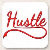 Hustle Typography Art Drankjes Onderzetter (Voorkant)