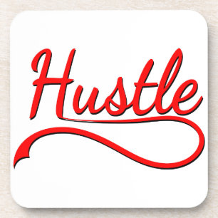 Hustle Typography Art Drankjes Onderzetter