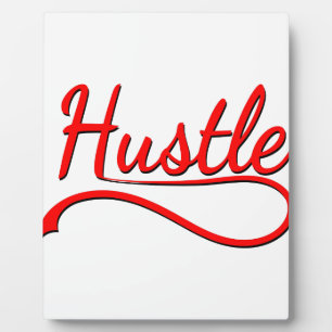 Hustle Typography Art Fotoplaat