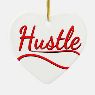 Hustle Typography Art Keramisch Ornament