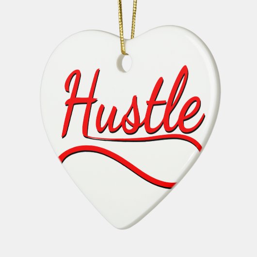 Hustle Typography Art Keramisch Ornament (Links)