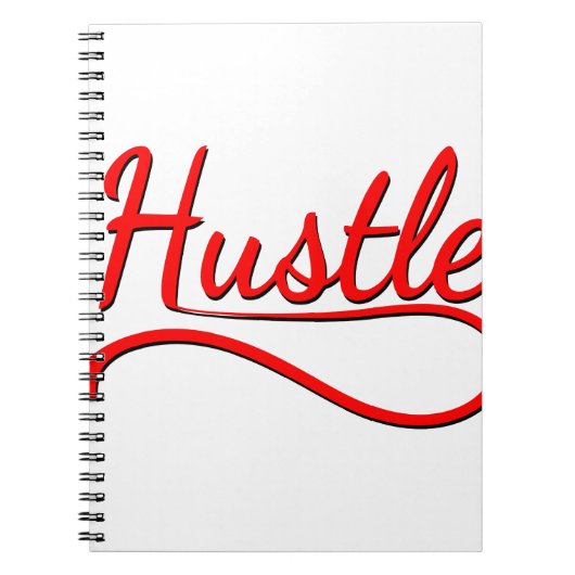 Hustle Typography Art Notitieboek (Voorkant)